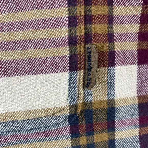 Legendary Whitetails Buck Camp Grandpa Plaid Button Up Flannel Shirt Mens 2XT - Picture 8 of 14